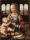 Leonardo Da Vinci Famous Paintings - The Madonna of the Carnation